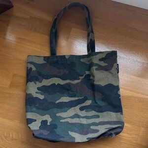 Camouflage JCrew Canvas Tote Bag